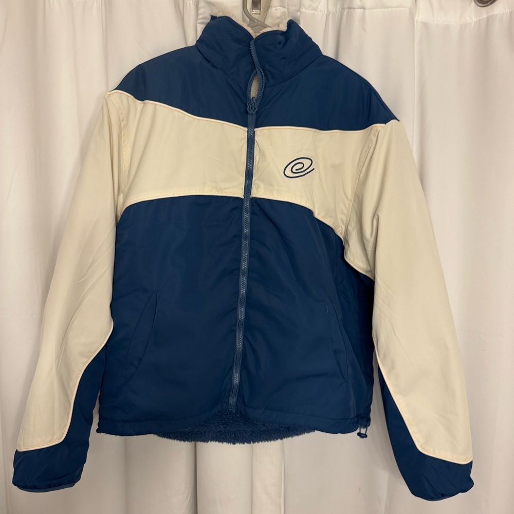 Blue and White Reversible Jacket